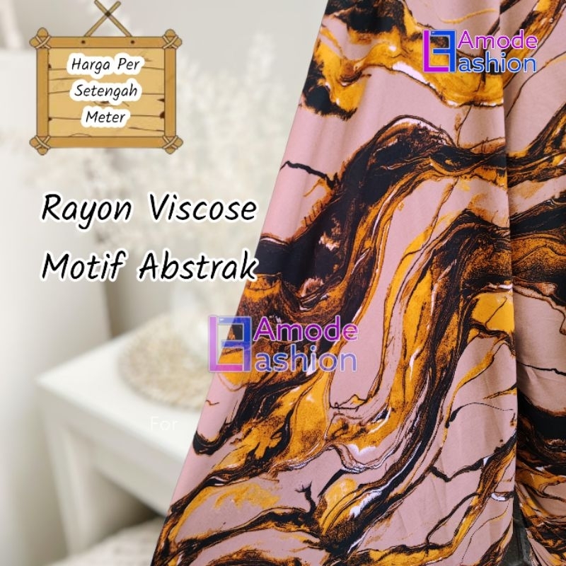 Kain Rayon Viscose Motif Abstrak