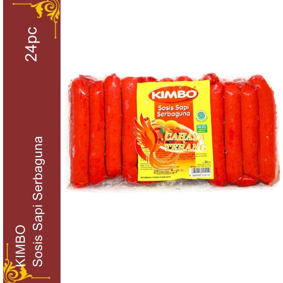 KIMBO Sosis Sapi Serbaguna isi 24 pcs 792 gram 792gr Sosis Kimbo 24s