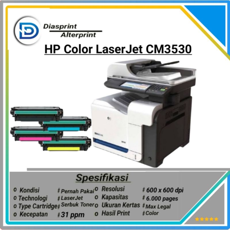 Hp Color Laserjet CM3530 MFP (Kaca potocopy F4)