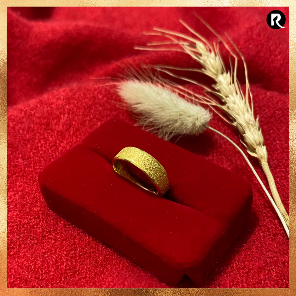 Cincin Ring Emas 24 karat asli Model Ring Pasir