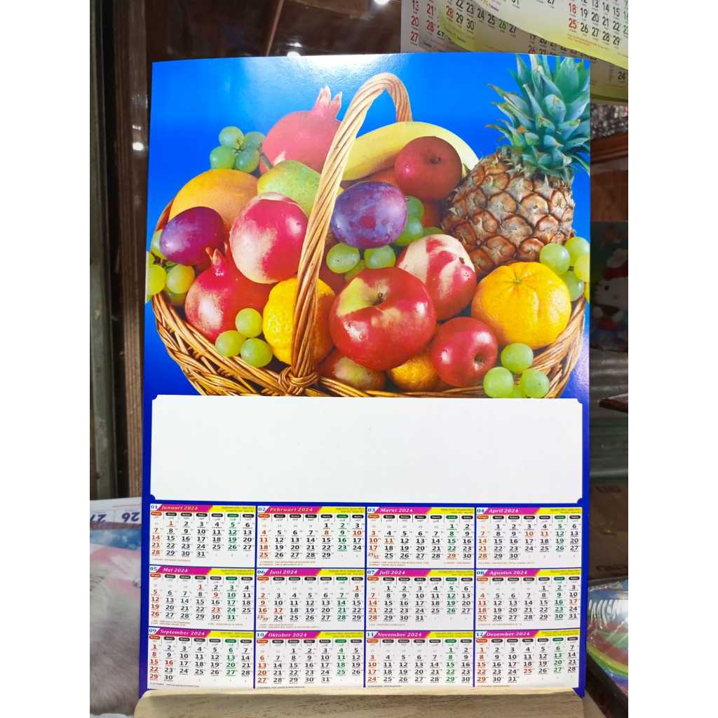 POSTER KALENDER DINDING 2026 MOTIF BUAH-BUAHAN
