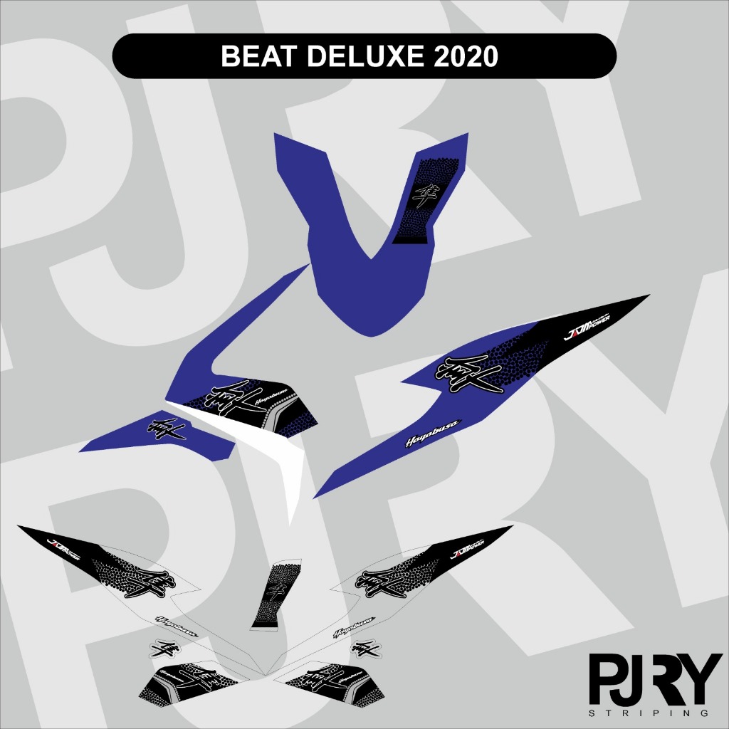 stiping Transparan beat deluxe 2020 HAYABUSA