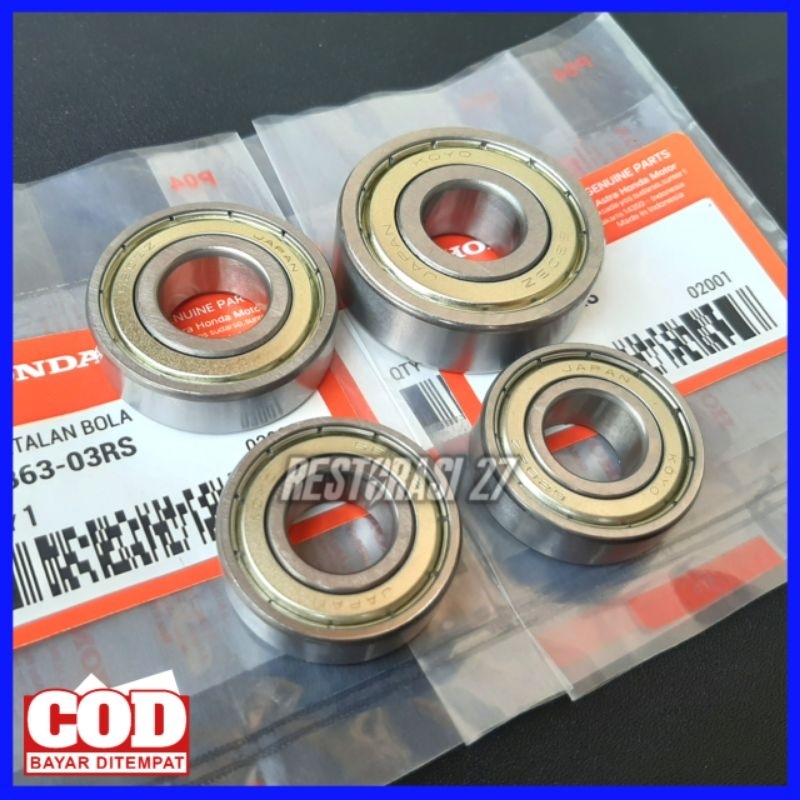 Satu Set Bearing Laher Roda Depan Belakang Honda Crf 150F 150L Bearing Bantalan Roda Depan Honda Crf