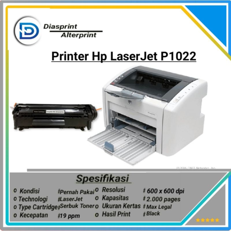 Printer Hp LaserJet 1022n+Bonus Catridge Baru