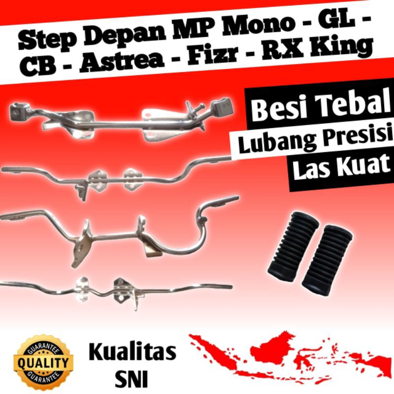 Barstep Bastep Postep Bostep Pustep Bustep Footstep Karet Standar Samping satu 1 Depan Chrome Crom C