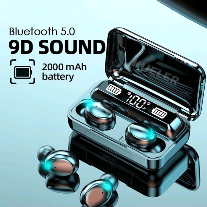 HEADSET BLUETOOTH F9-5, M10, DAN  M19TWS WITH MIC STEREO EARPHONE SENSOR SENTUH