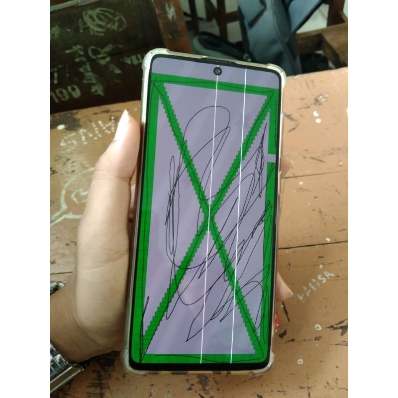 lcd samsung a71 ori copotan+frame sentuh normal