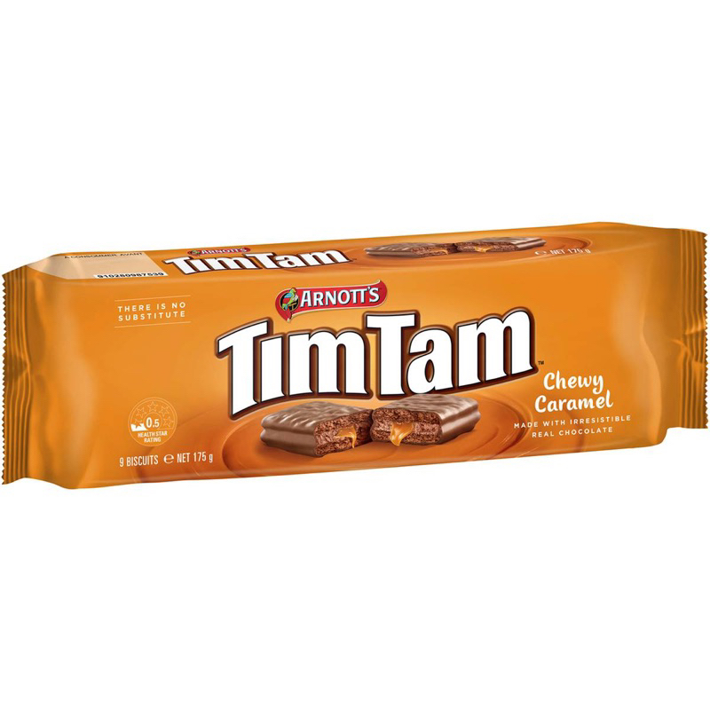 

Arnott's Tim Tam Chewy Caramel Chocolate Biscuits 175g - Australia