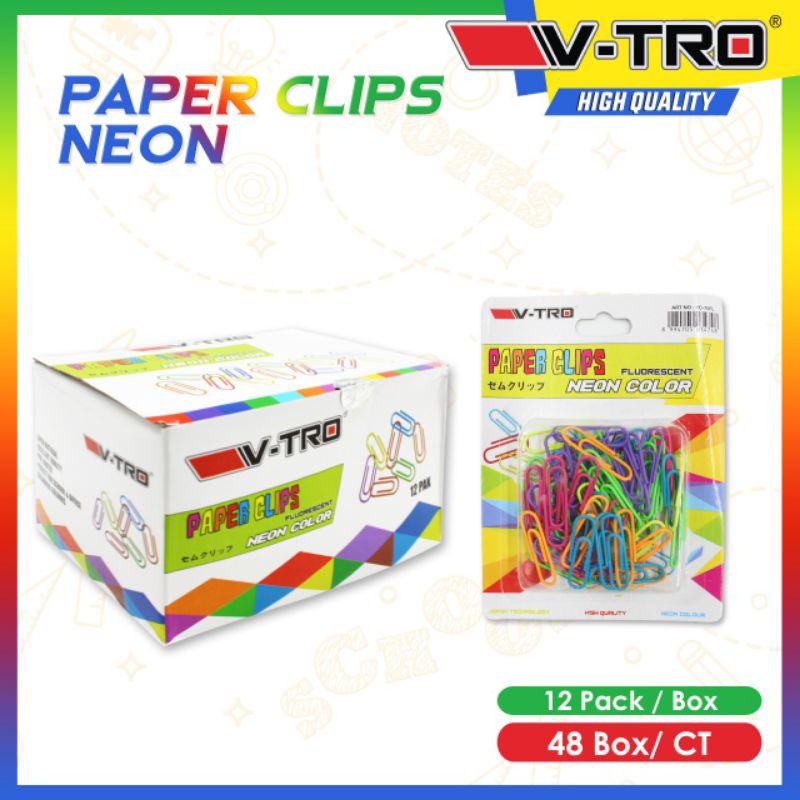 

paper clips VTRO neon/metalik