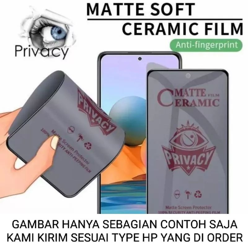 TEMPER GLASS CERAMIC SPY SAMSUNG A05 A05S TG PRIVACY ANTI PECAH