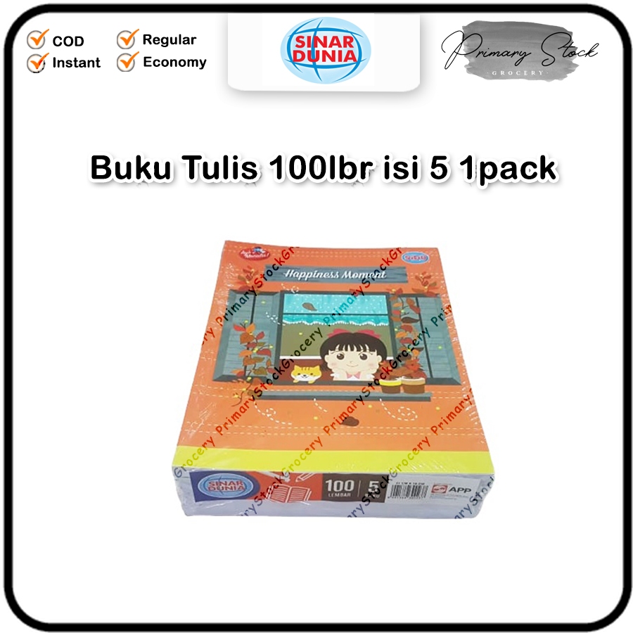 

Buku Tulis SIDU 100 Lembar 1 Pack Sinar Dunia Bergaris isi 5 1 Pak