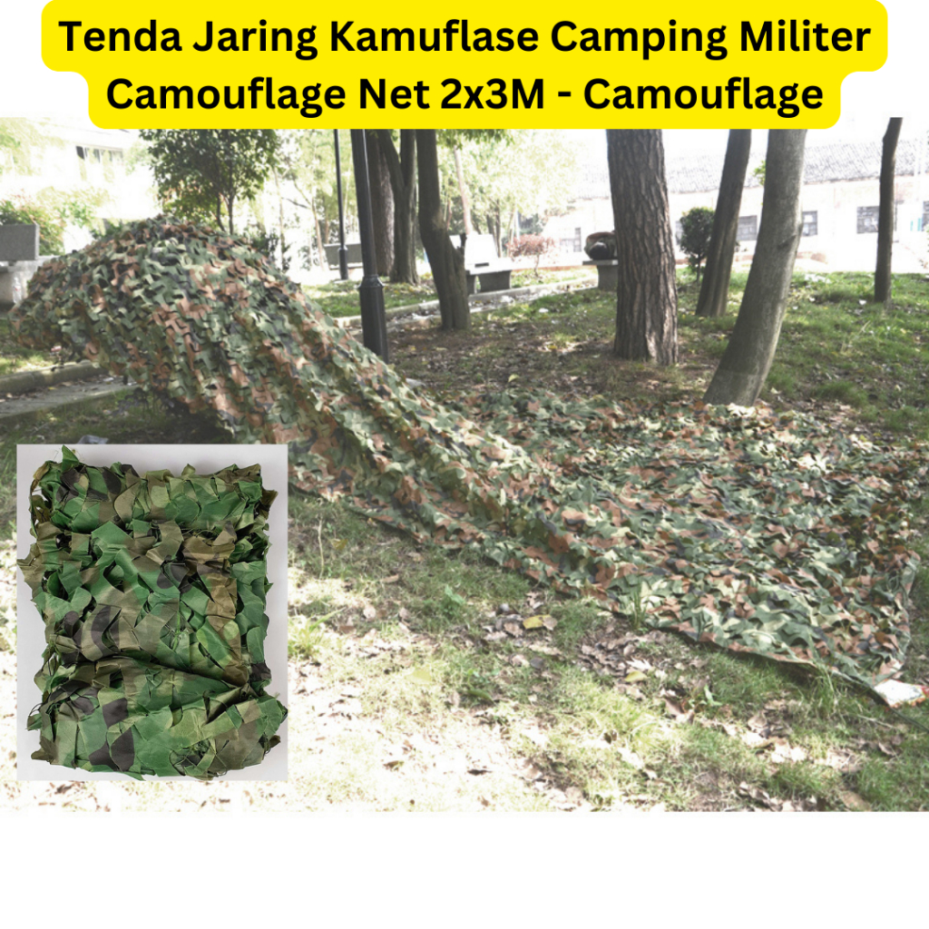 Tenda Jaring Kamuflase Camping Militer Camouflage Net 2x3M - Camouflage