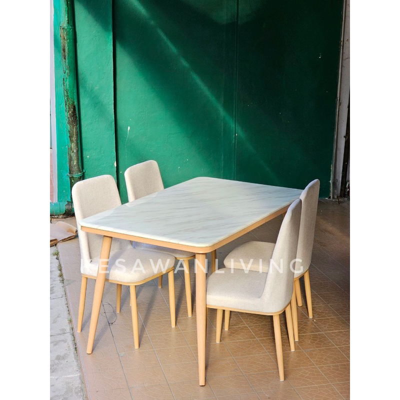 meja makan marmar 120x70