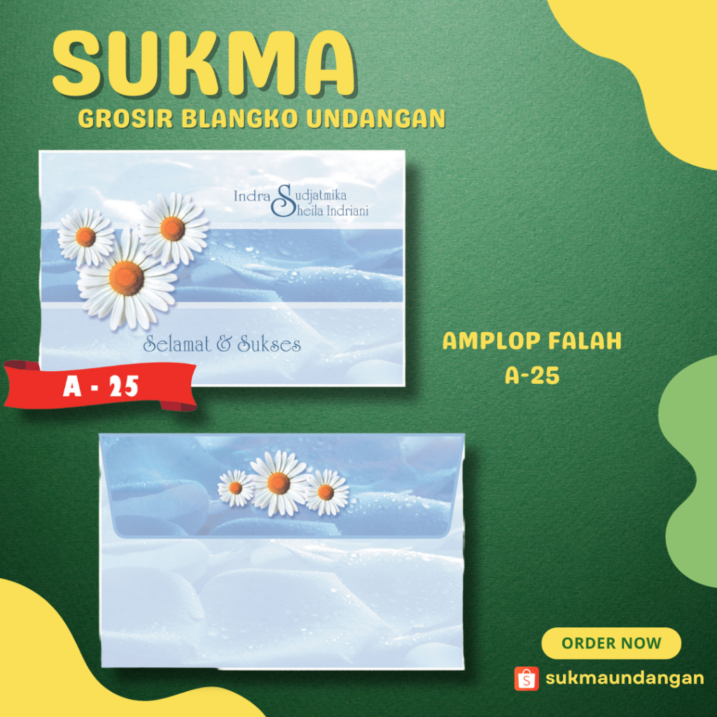 

AMPLOP KONDANGAN NIKAH MURAH FALAH A 25 50 PCS UKURAN KECIL | SUKMA UNDANGAN