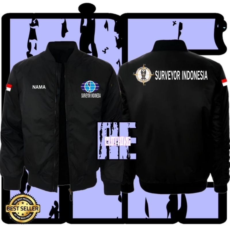Jaket bomber surveyor indonesia terbaru murah bisa cod free nama bisa costum