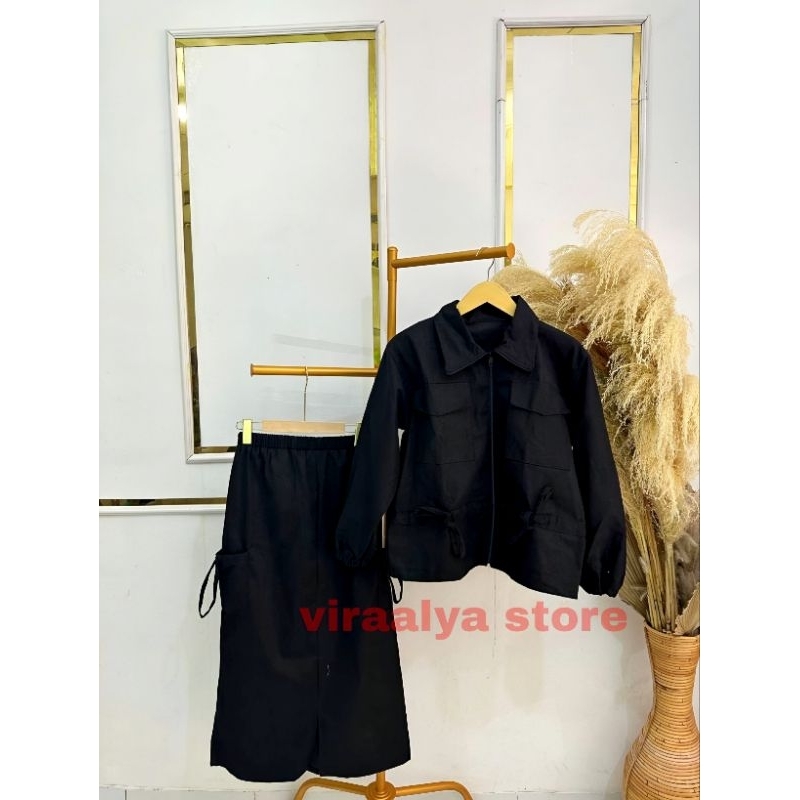 Set Rok Cargo Bomber Wanita - Set Rok Cargo Terlaris