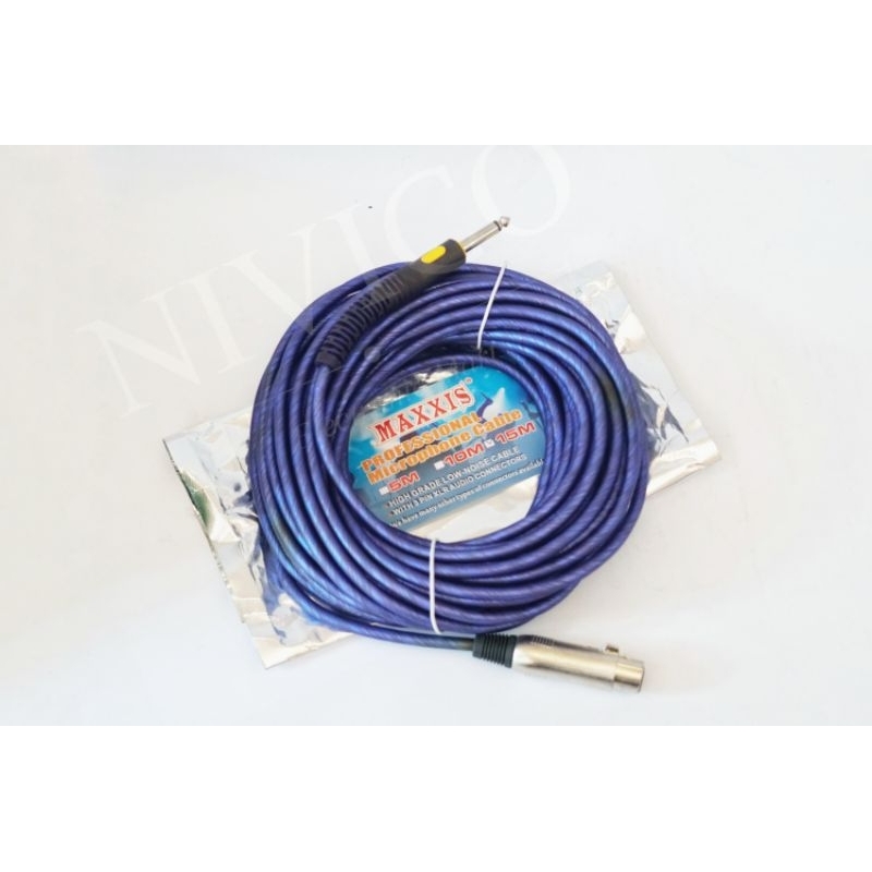 KABEL PROFESSIONAL MICROPHONE MAXXIS 15 M JACK AUDIO & XLR FEMALE 