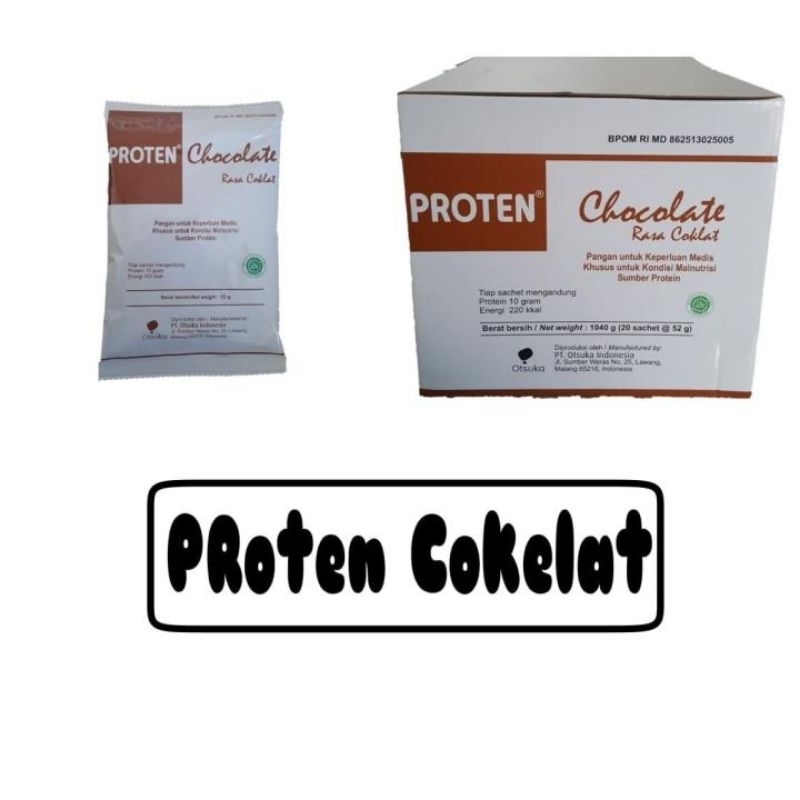

PROTEN SUSU COKLAT 20SACH/BOX OTSUKA