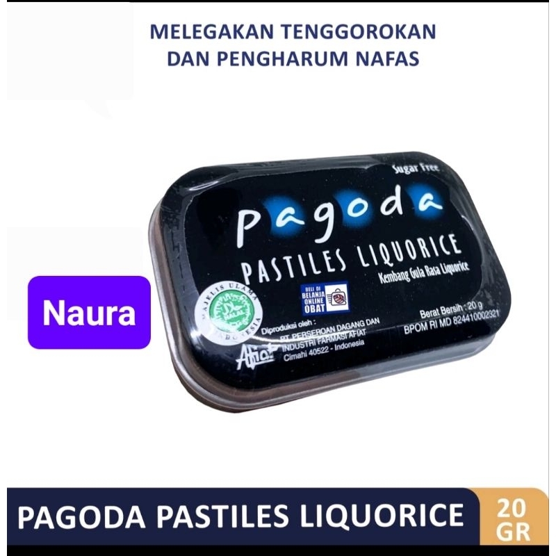 

PAGODA PASTILES LIQUORICE 20gr