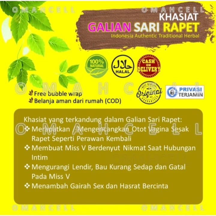 Sari Galian Rapet Sepet Wangi Arum Harum Pil virgin Asli Original Madura medunten Mengencangkan Mera