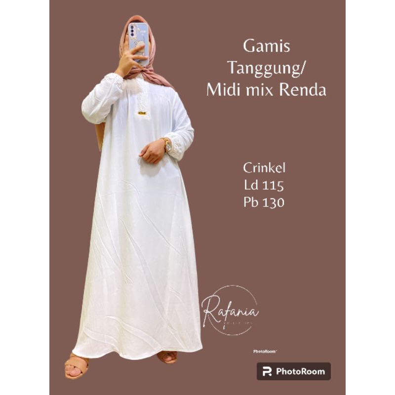 Gamis putih/midi putih