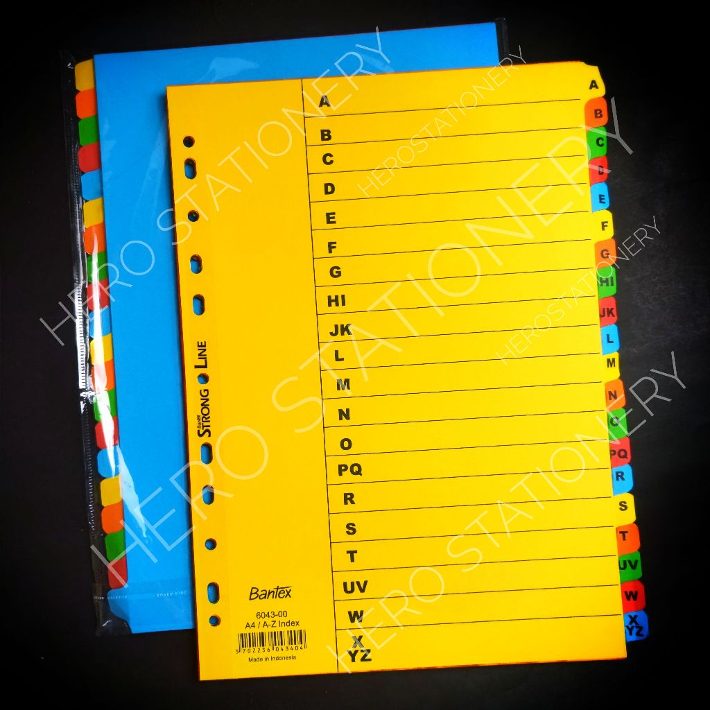 

Pembatas kertas binder file index A-Z bantex A4 6043