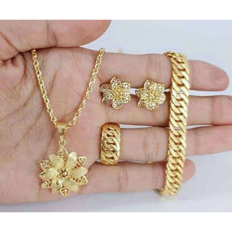 Perhiasan emas 1 set terbaru