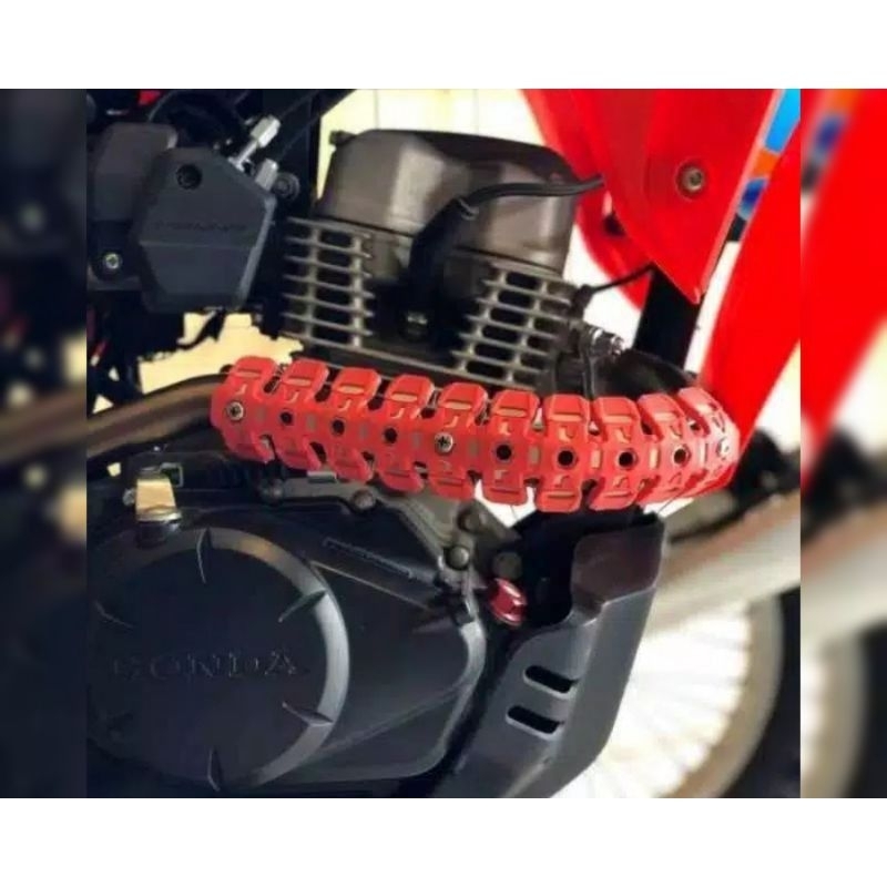 Pelindung pipa leher knalpot klx crf wr 155 ktm cross trail / pelindung knalpot klx crf wr 155 ktm