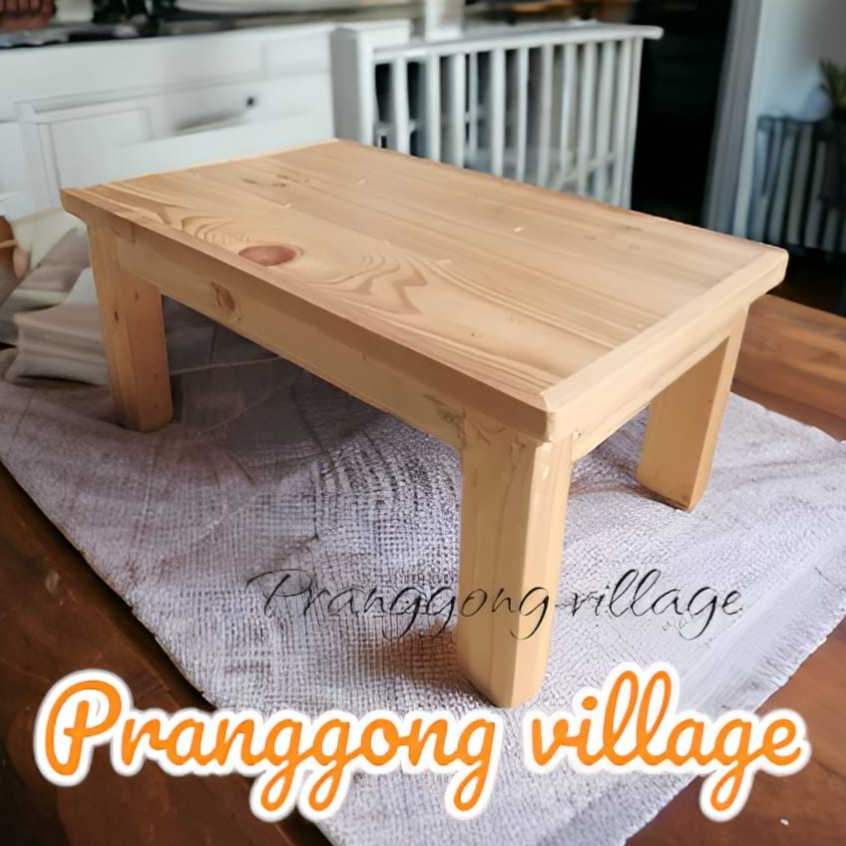 NEW - LR03 / PANJANG 50CM / MEJA LESEHAN / MEJA BELAJAR JATI / MEJA LESEHAN KAYU SOLID LR03 50X30X22