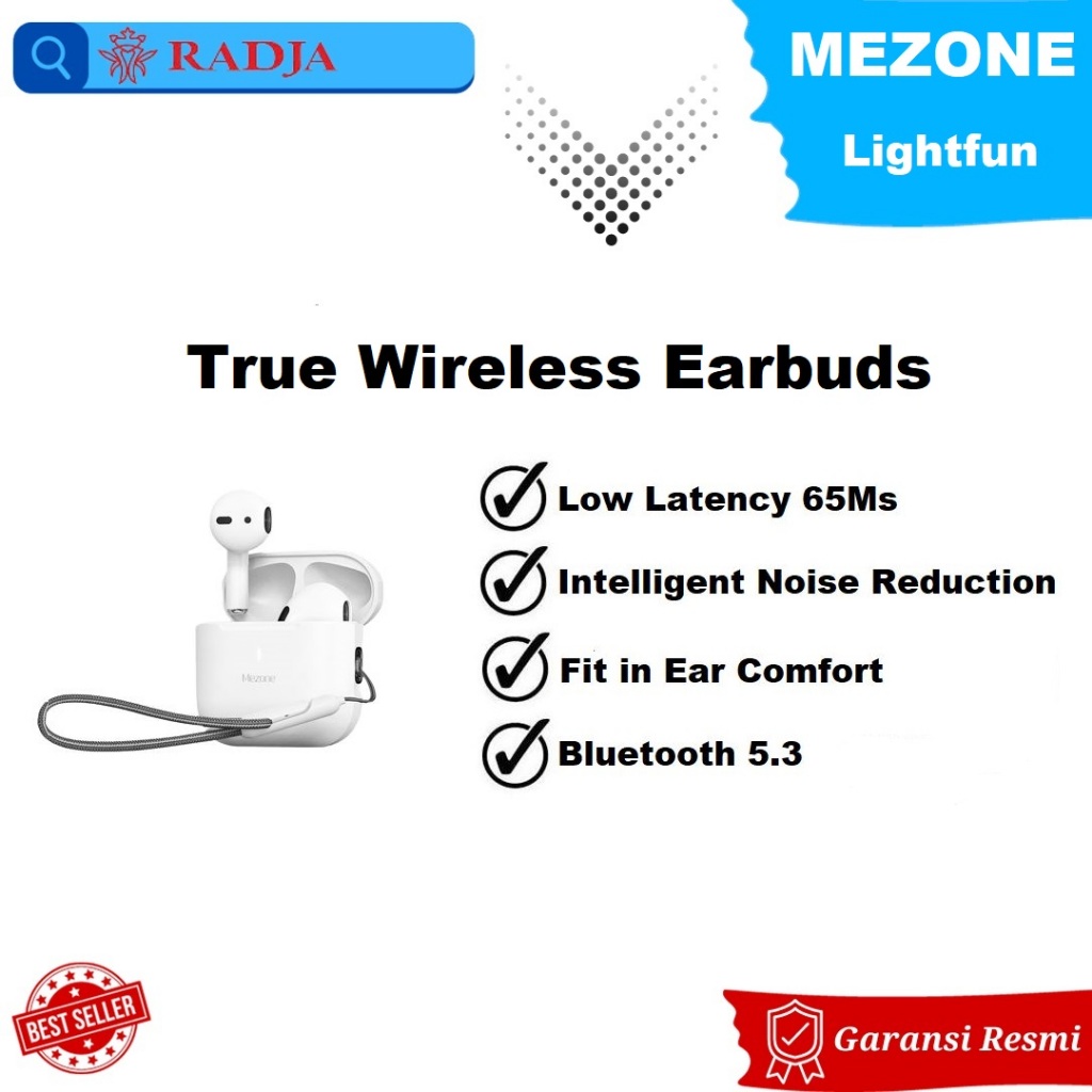 Mezone Lightfun Headset Bluetooth True Wireless Earbuds