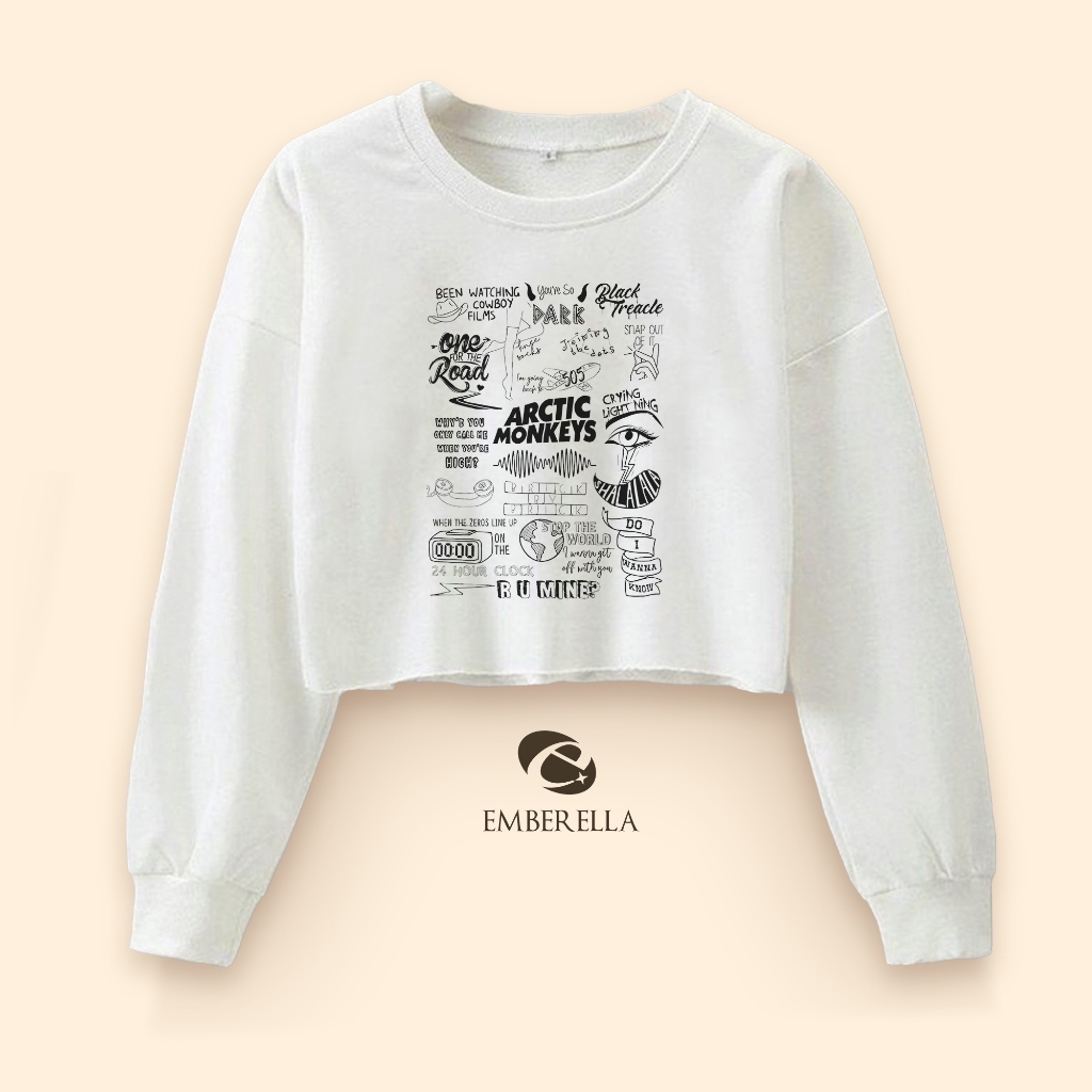 Crop Sweater Crewneck Arctic Monkeys Sweatshirt