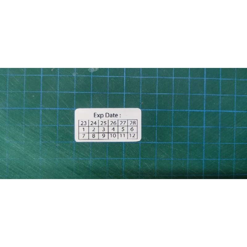 

sticker expired date anti air 60 pcs ukuran 4x2 cm