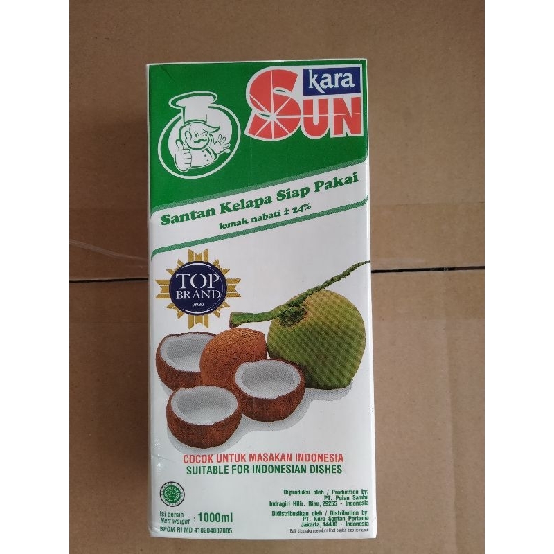 

SUN KARA 1 LITER SANTAN KELAPA SIAP PAKAI
