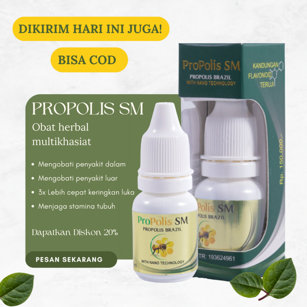 Promo Propolis Sm Brazilian asli 100% Original - Obat Herbal Propolis Sm Ekstrak Propolis Brazilian 