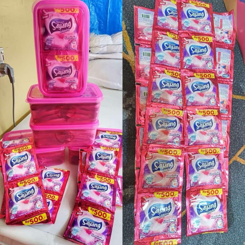 24 sachet detergen sayang liquid