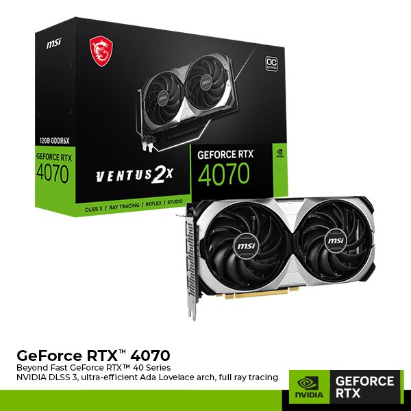 MSI RTX 4070 12G VENTUS OC 2X GDDR6X RTX4070 12GB 192BIT VGA NVIDIA GEFORCE