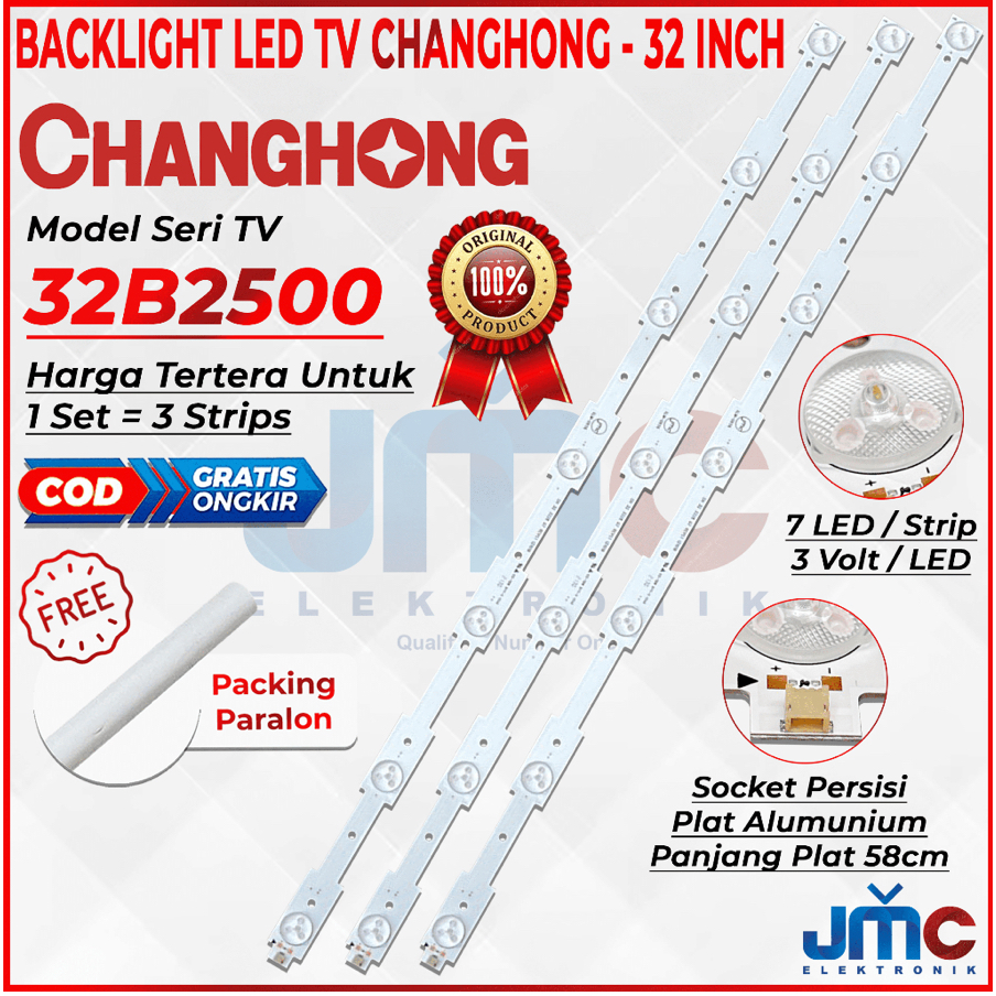 BACKLIGHT TV CHANGHONG 32 INCH 32B2500 BL LED TV CHANGHONG 7K 32 B2500 32 INC