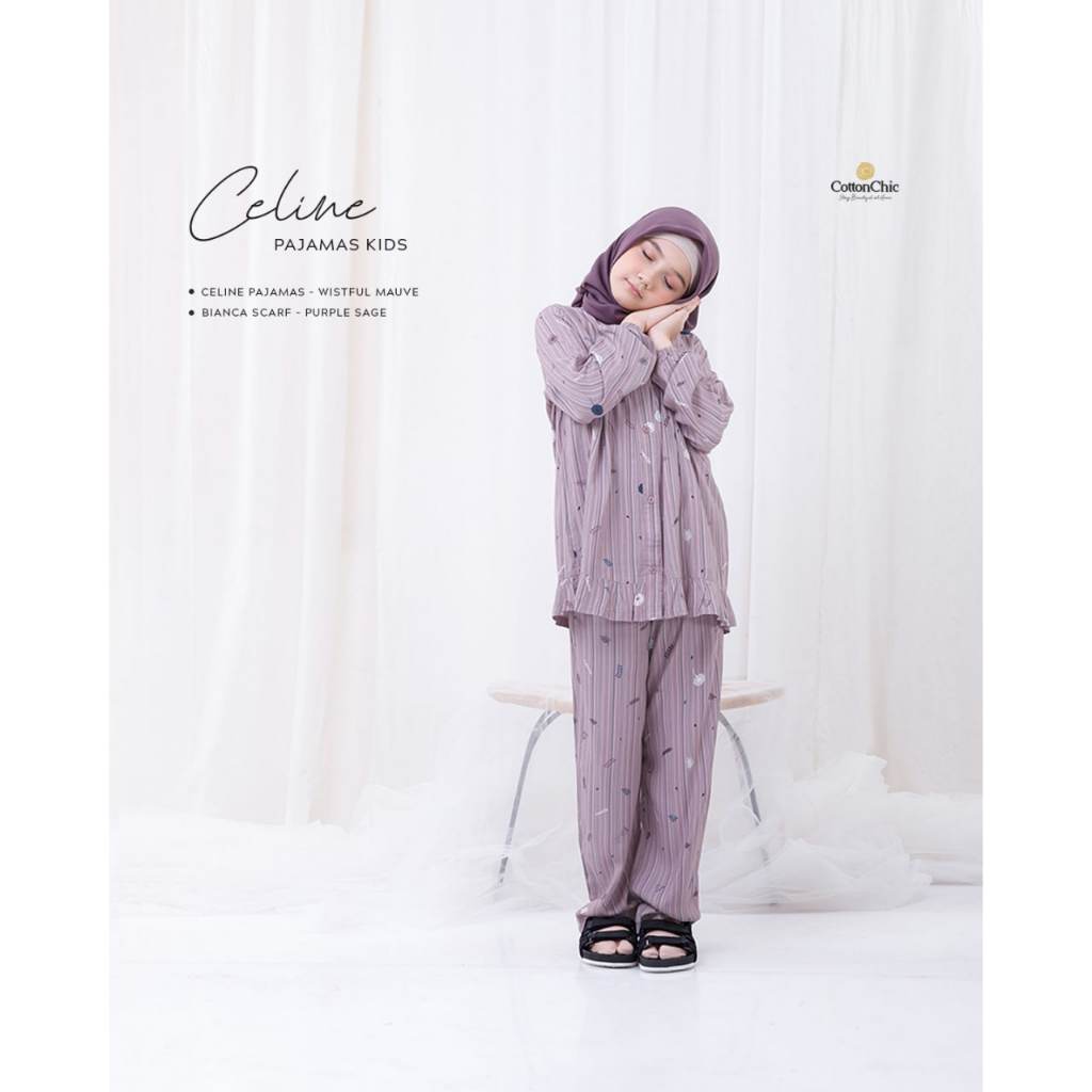 SETELAN BAJU TIDUR ANAK COTTON CHIC PAJAMAS CELINE