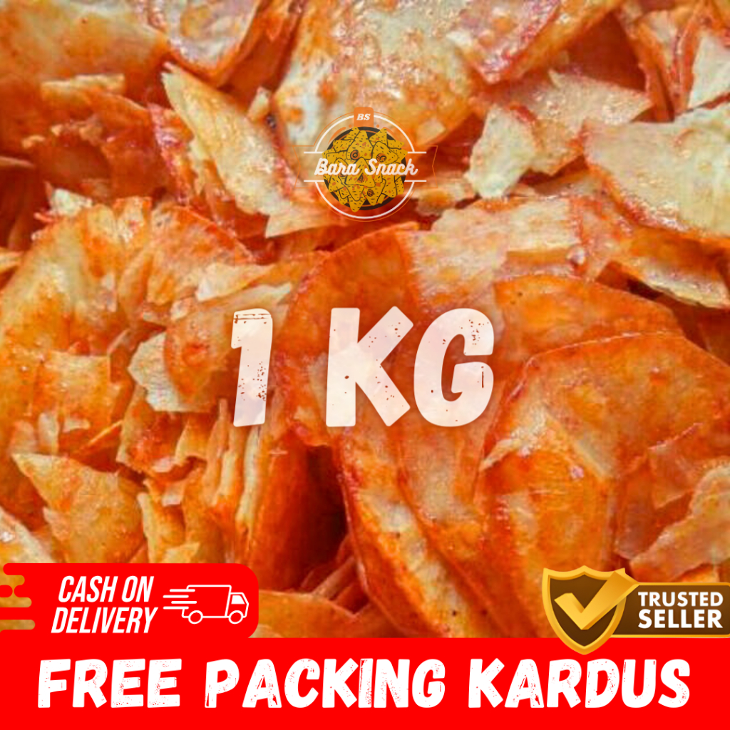 

[ 1KG ] Keripik Singkong Rujak Premium / Keripik Ketela Cap Doyan / Camilan Snack Kiloan Murah -K