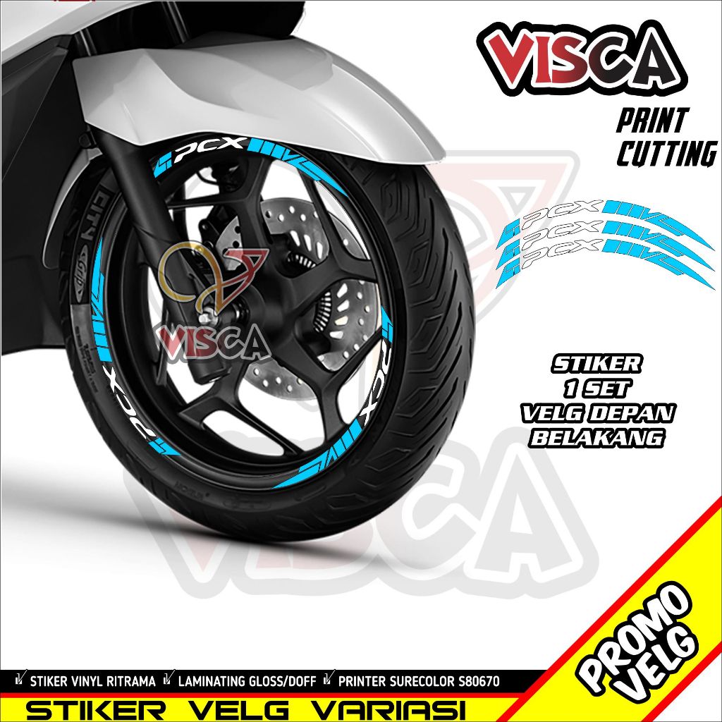 Stiker Velg Pcx List Velg Motor Stiker Velg Ring 14 Pcx Motif Abstrack