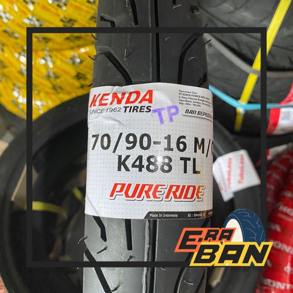 BAN LUAR KENDA K488 70 90 RING 16 TUBELESS