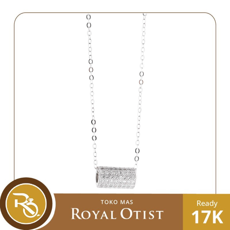 Kalung Koye Emas Putih Diamond Look 17 K