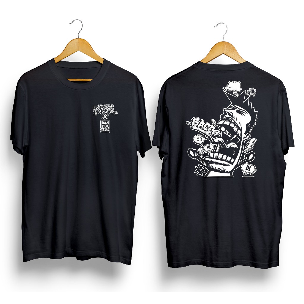 Kaos Distro NTRL BACOT T-shirt Premium NTRL BAND