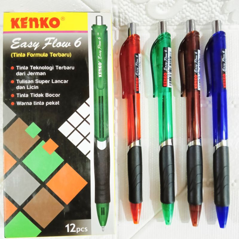 

Kenko Pulpen Easy Flow 6 0.7mm 1pak isi 12 pcs