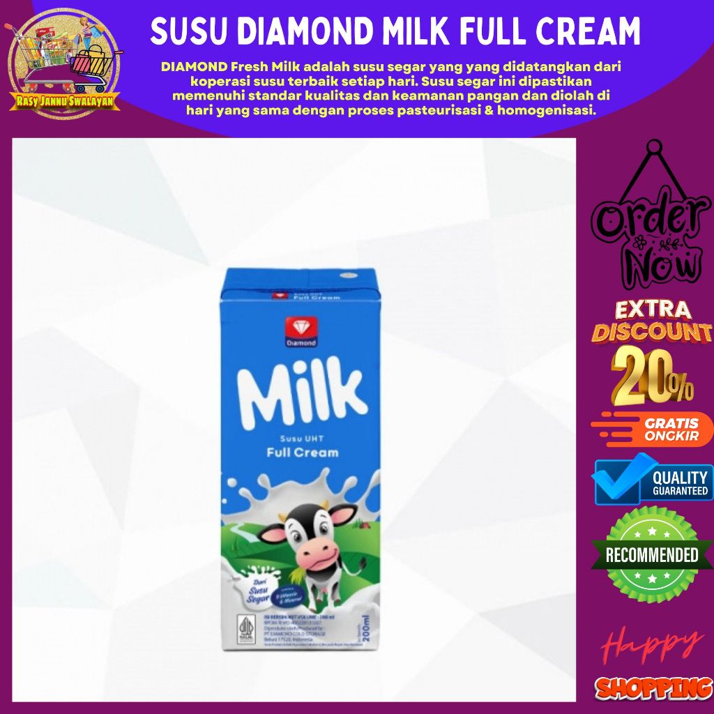 

DIAMOND MILK UHT FULL CREAM 200 ML
