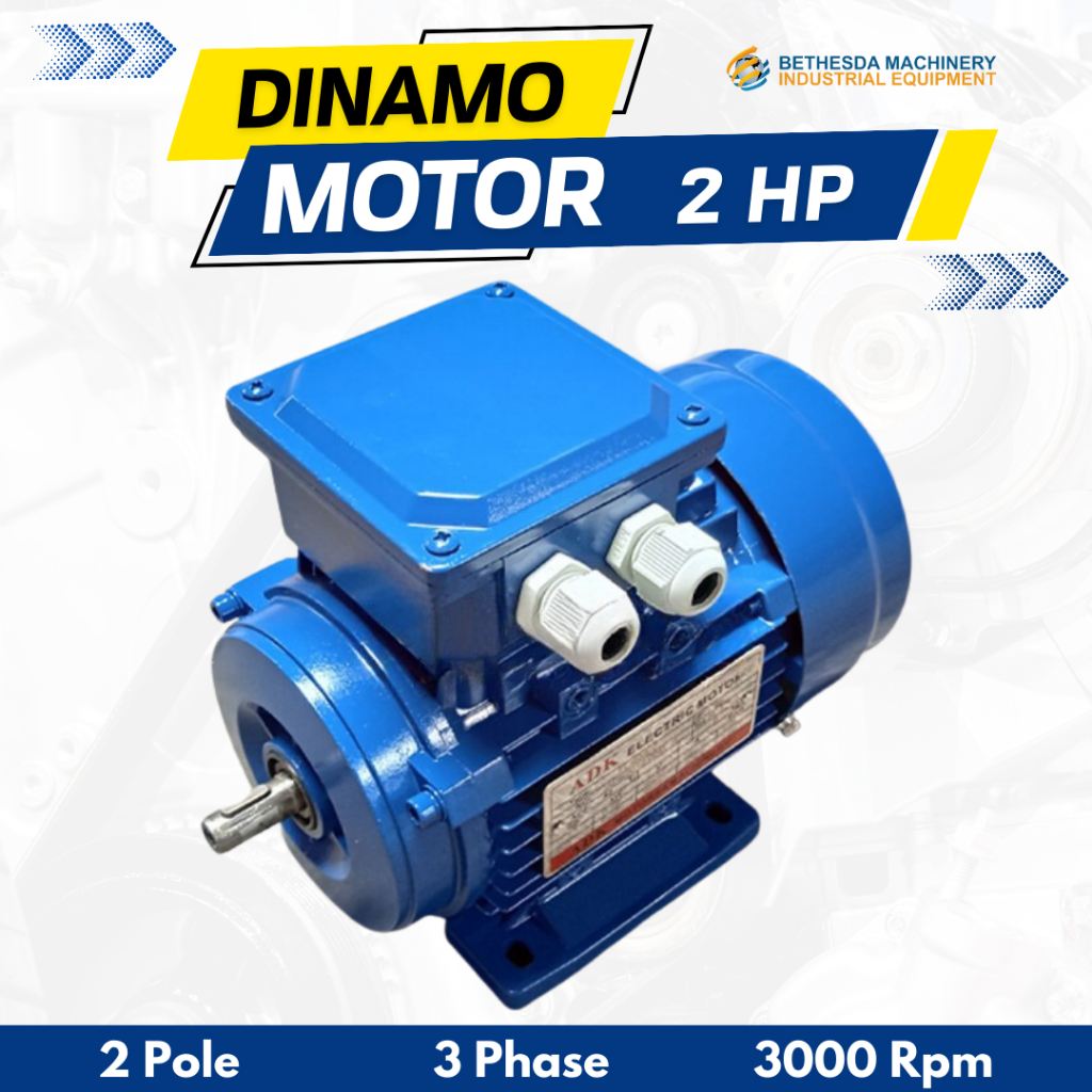 ADK Dinamo 1.5 Kw 2 HP 3 Phase Dinamo Motor 2HP 3000Rpm Electro Motor Foot Mounted B3 Full Tembaga