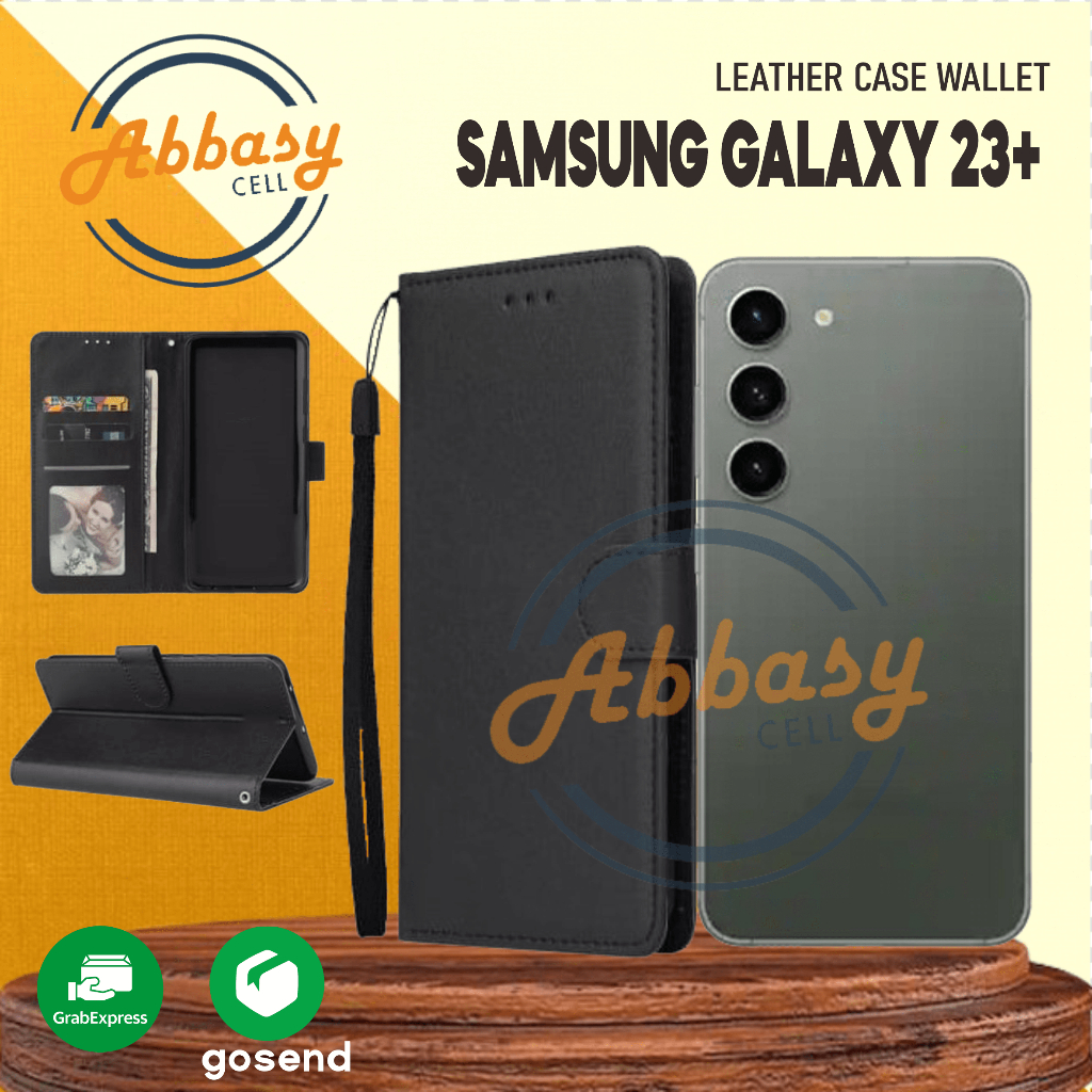 ( SAMSUNG GALAXY 23+ ) Flip Case Premium-Flip Wallet Case Kulit-Casing Dompet- Flip Cover Leather-Sa
