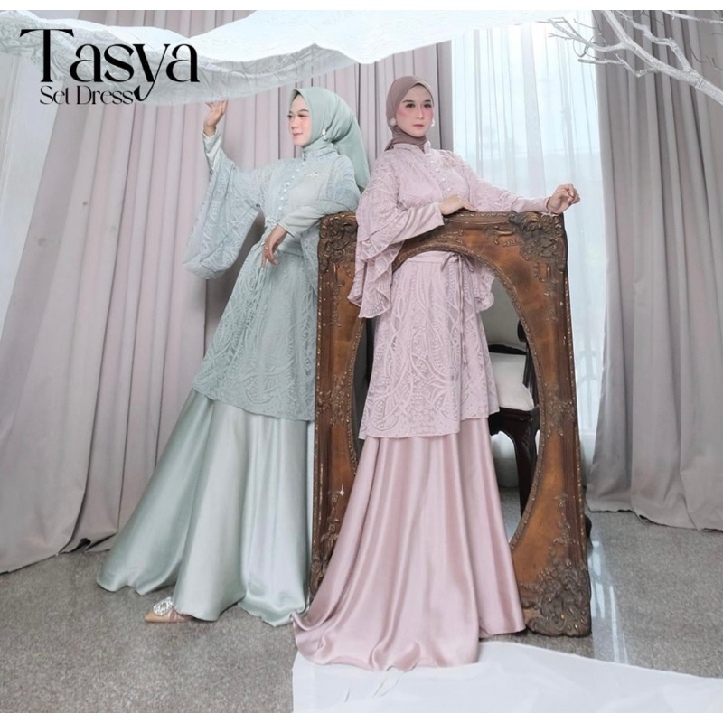 Tasya Dress || Dress pesta | gamis viral | Gamis Elegan Simple | free belt | allsize | busana muslim