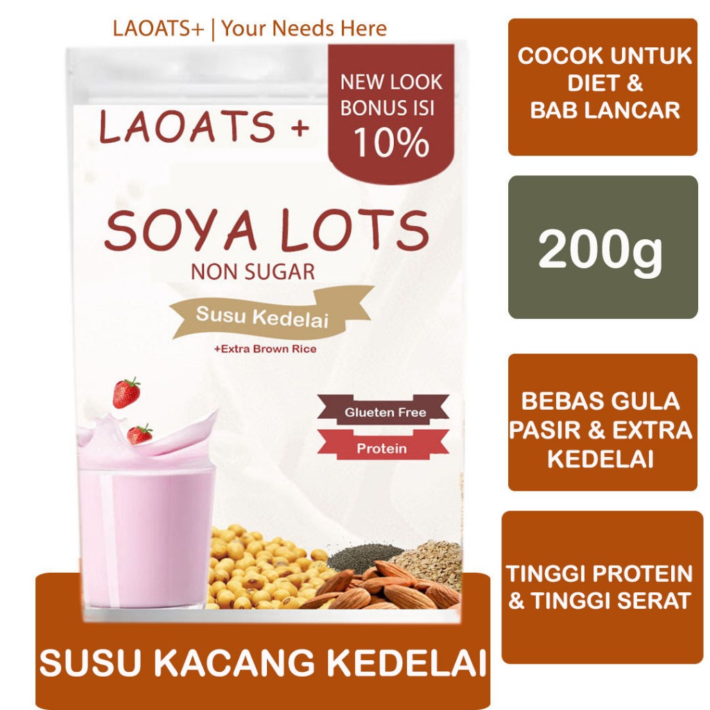 

Susu Protein Otot Laoats Non Sugar (200g)