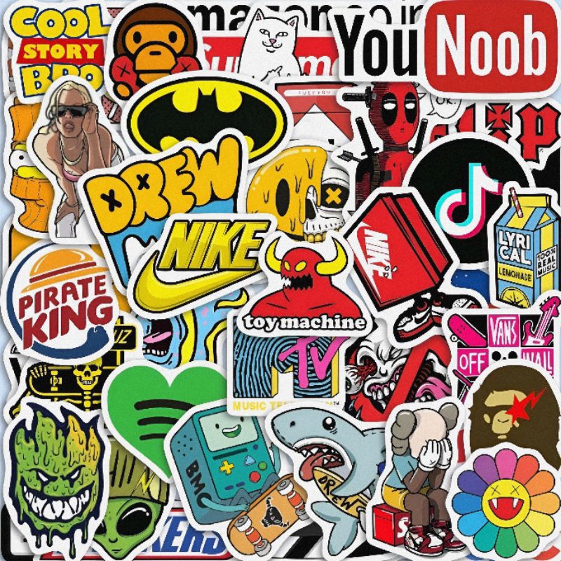

STIKER LOGO BRAND GRAFITI STICKER VINLY LAPTOP AESTETIC